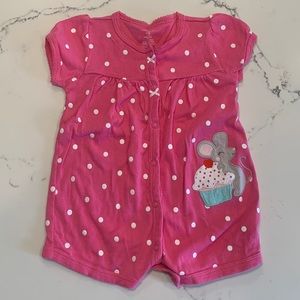 12m Carter’s Romper Pink Cupcake Mouse